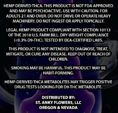 Blue Nerds - THCA: 21.47% - Hybrid - Exotic Hemp Flower