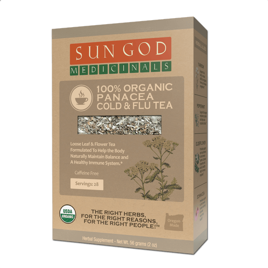Panacea Cold & Flu Organic Herbal Tea - Sun God Medicinals