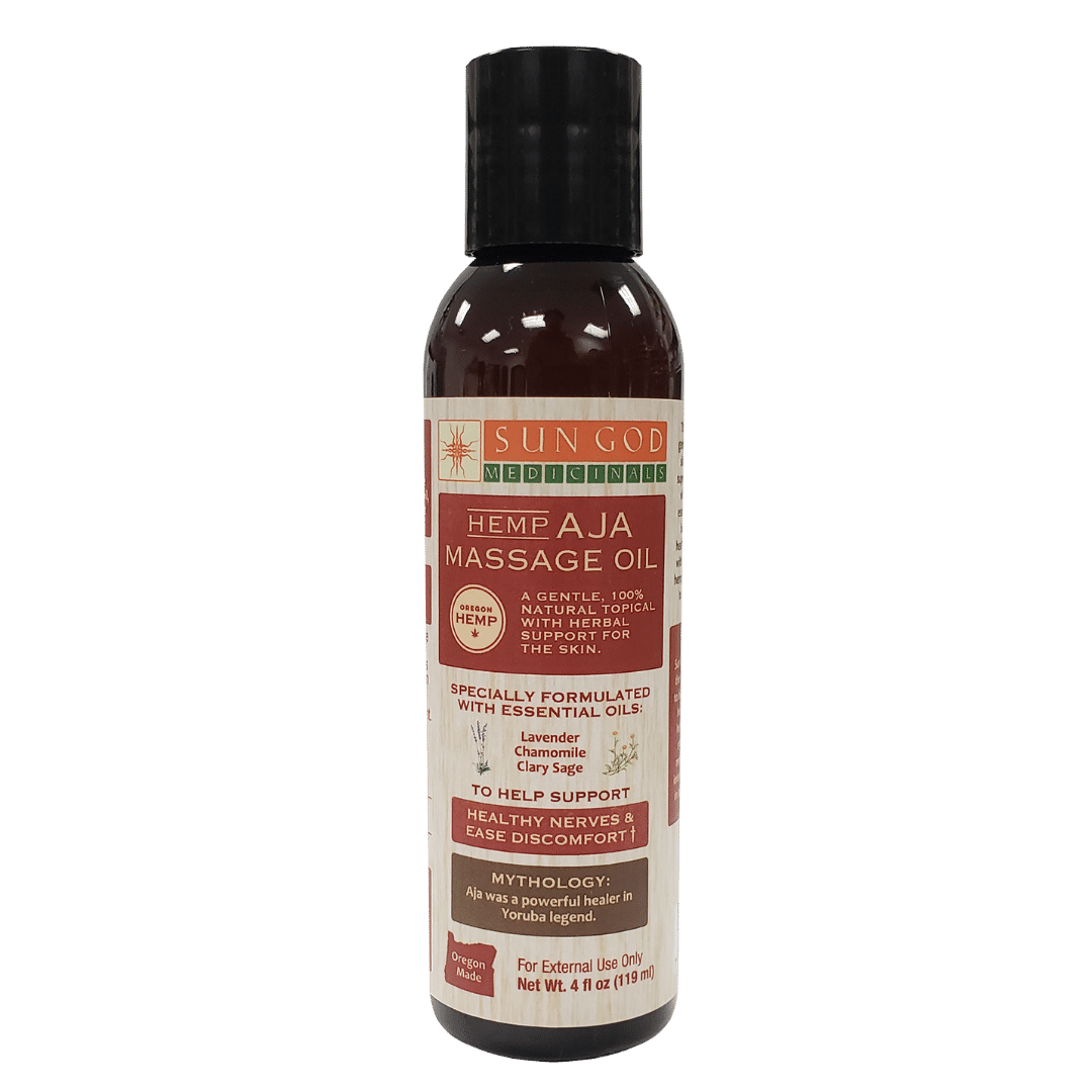 Aja Hemp Massage Oil - 4 oz. - Sun God Medicinals