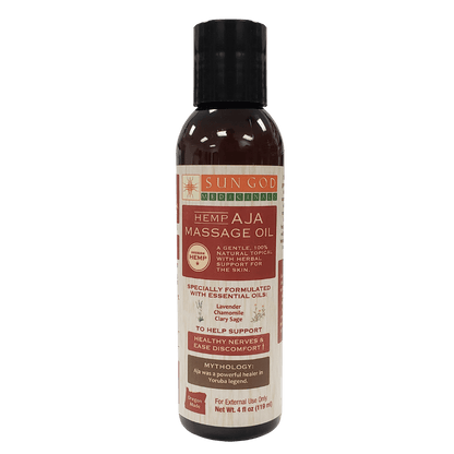 Aja Hemp Massage Oil - 4 oz. - Sun God Medicinals