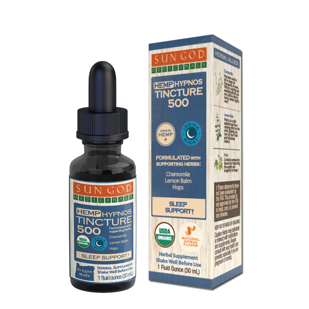 Organic Hypnos Sleep Hemp Tincture 500 - Sun God Medicinals