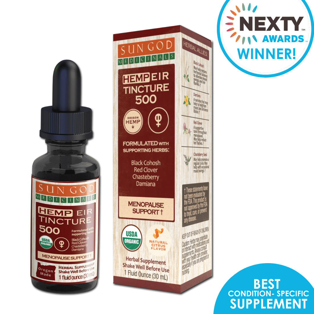 Organic Eir Menopause Hemp Tincture 500 - Sun God Medicinals