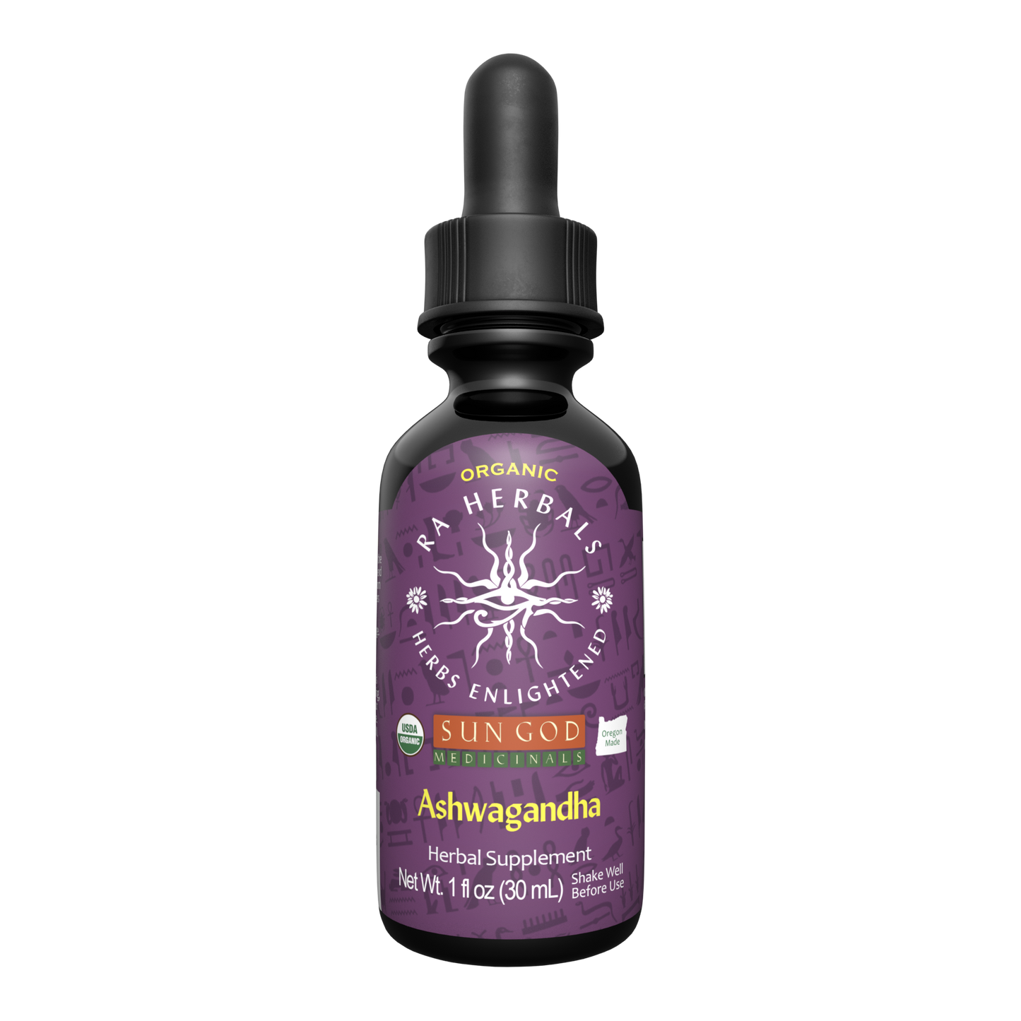 Ra Herbals Certified Organic Ashwagandha Tincture - (1 oz)