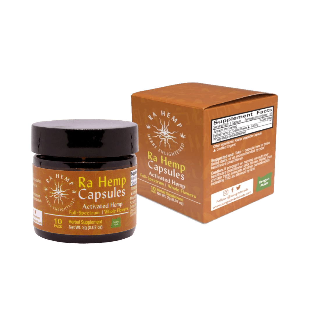 Ra Hemp Capsules - 10 pk - Sun God Medicinals