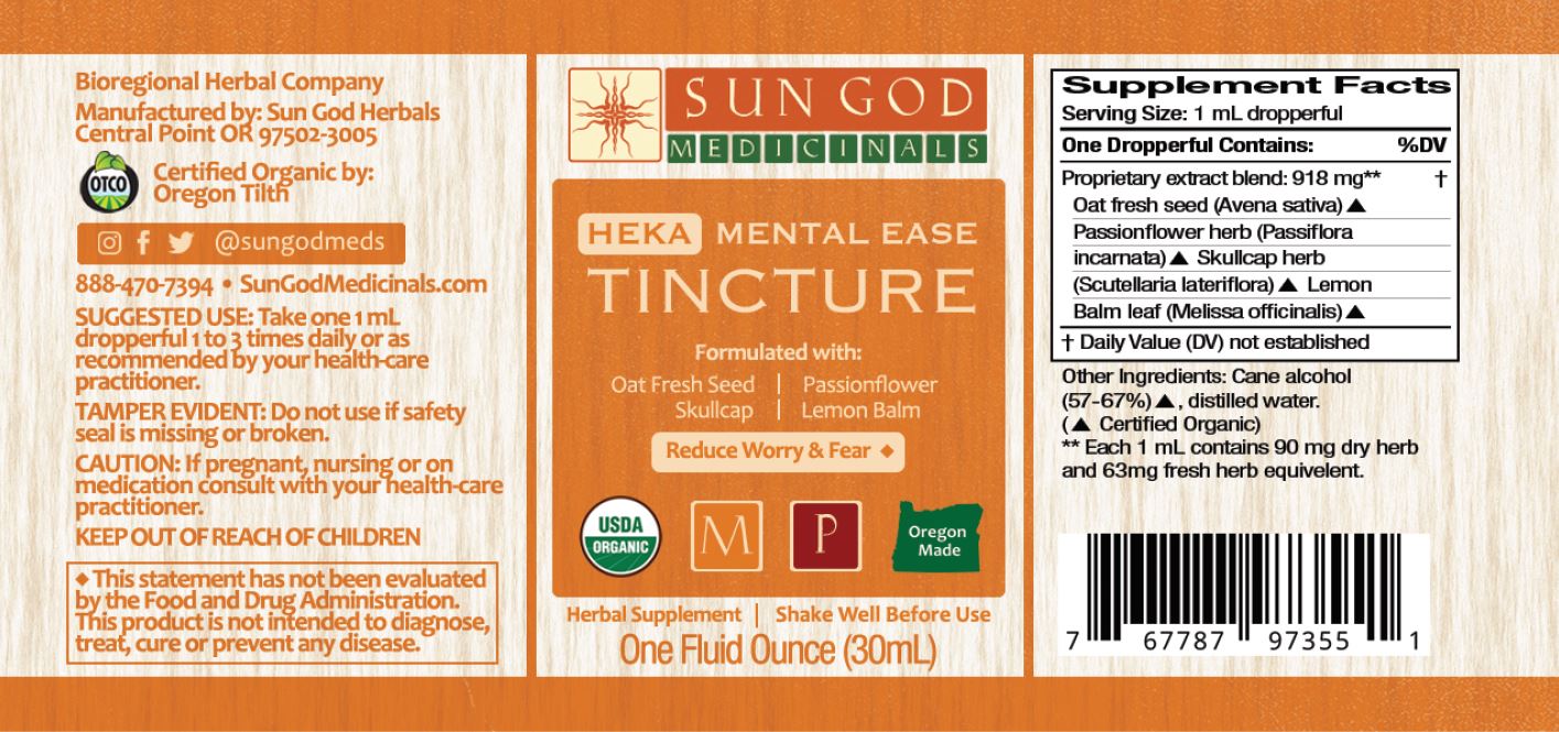 Heka Mental Ease Herbal Tincture - (1 oz)