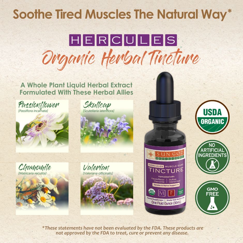Hercules Muscle Ease Herbal Tincture - (1 oz)
