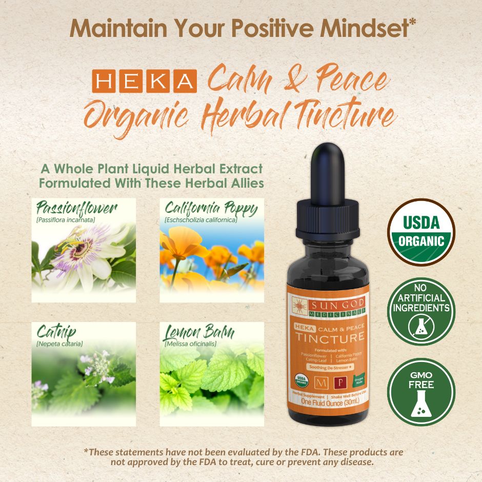 Heka Calm & Peace Herbal Tincture - (1 oz)