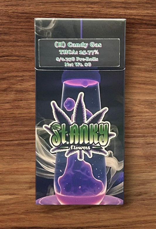 St. Anky Flowers Pre-Roll Pack - Candy Gas - THCA: 25.77% - Hybrid - Exotic Hemp Flower