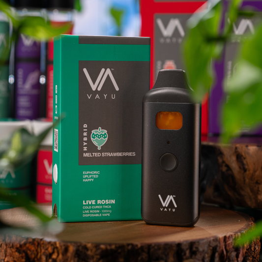 Melted Strawberries - Hybrid - Cold Cured THCA Live Rosin - 1G Disposable Vape