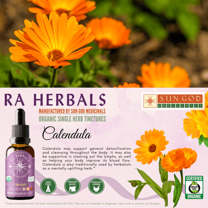 Ra Herbals Certified Organic Calendula Tincture - (1 oz)