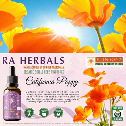Ra Herbals Certified Organic California Poppy Tincture - (1 oz)