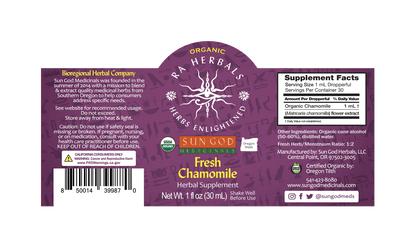 Ra Herbals Certified Organic Chamomile Tincture - (1 oz)
