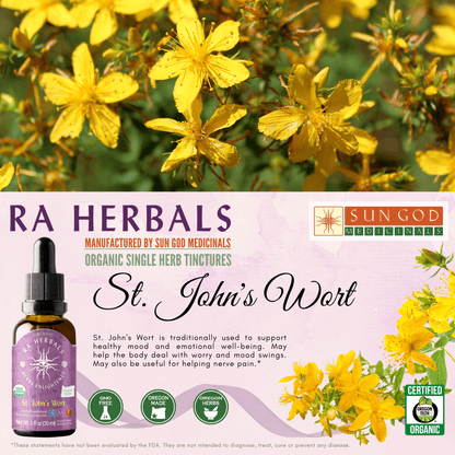 Ra Herbals Certified Organic St. John's Wort Tincture - (1 oz)